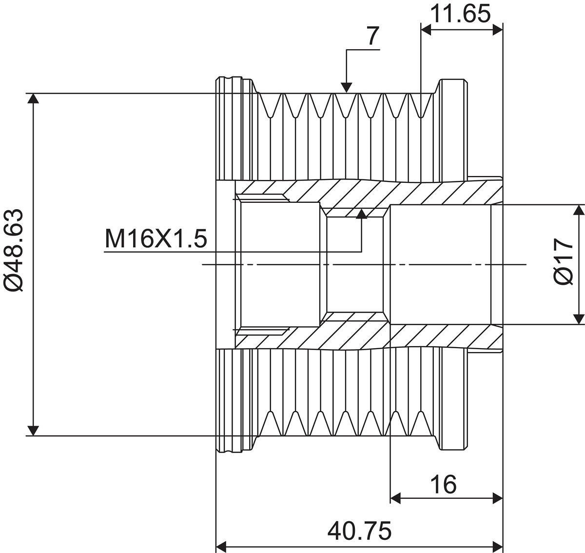 FREE WHEEL PULLEY_588027_03