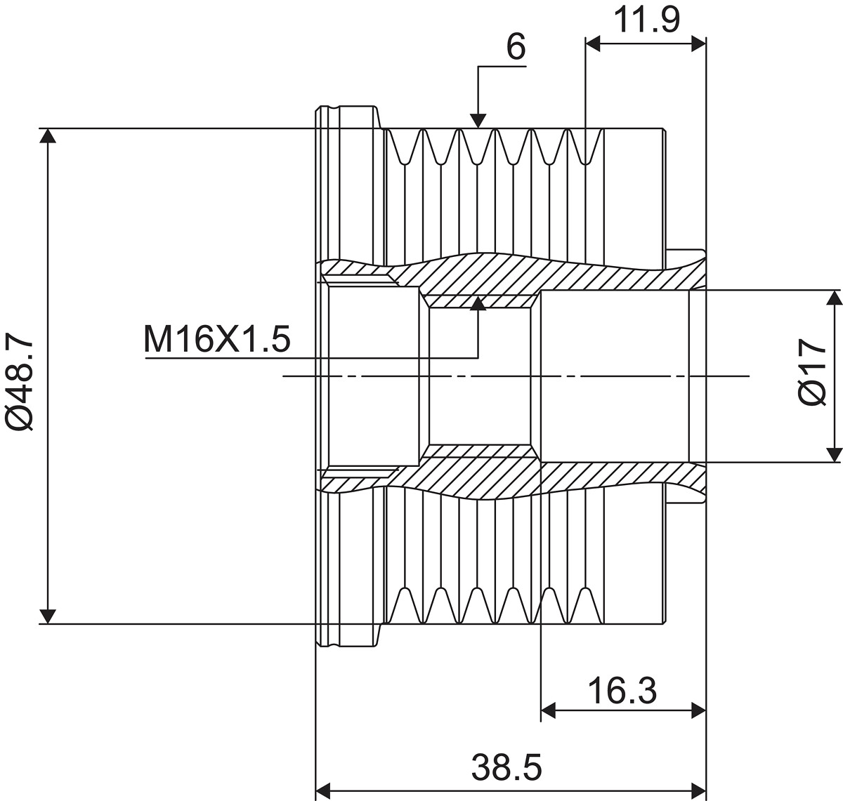 FREE WHEEL PULLEY_588029_03