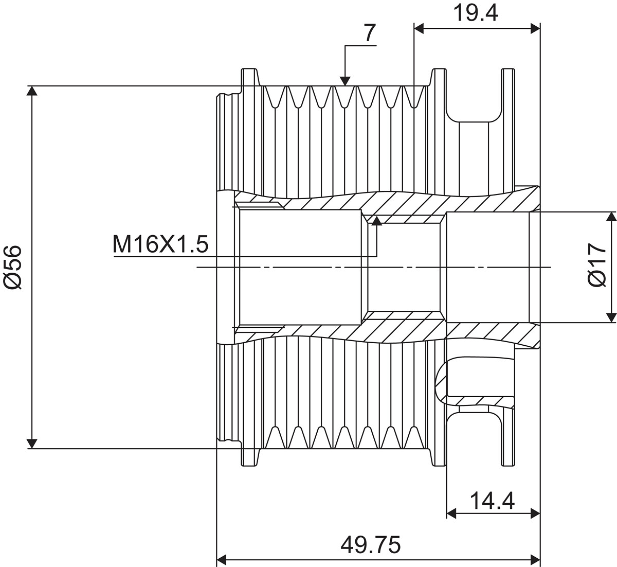 FREE WHEEL PULLEY_588052_03