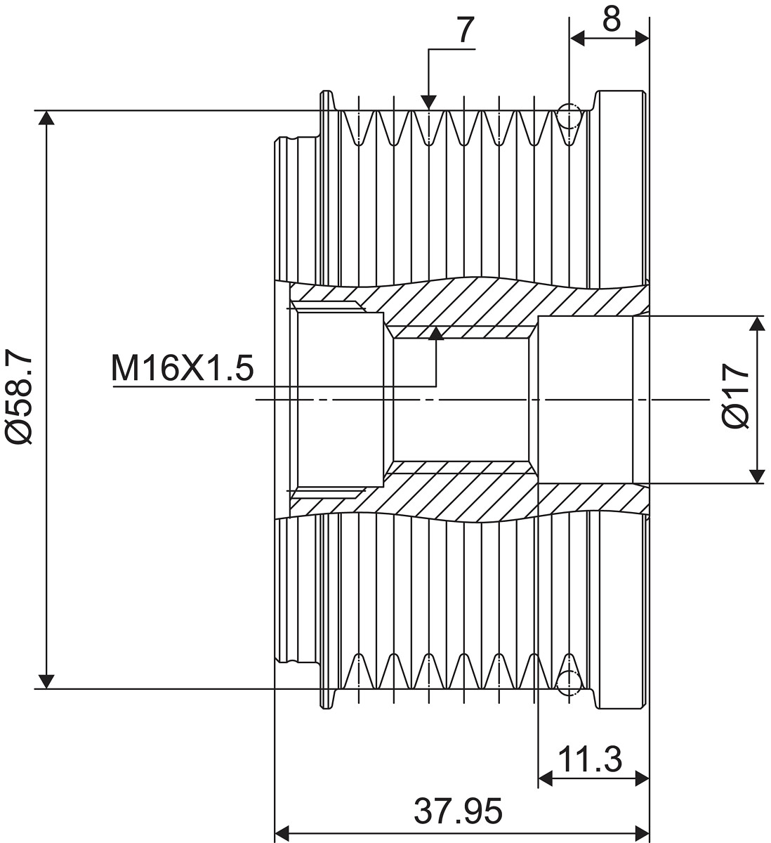 FREE WHEEL PULLEY_588057_03