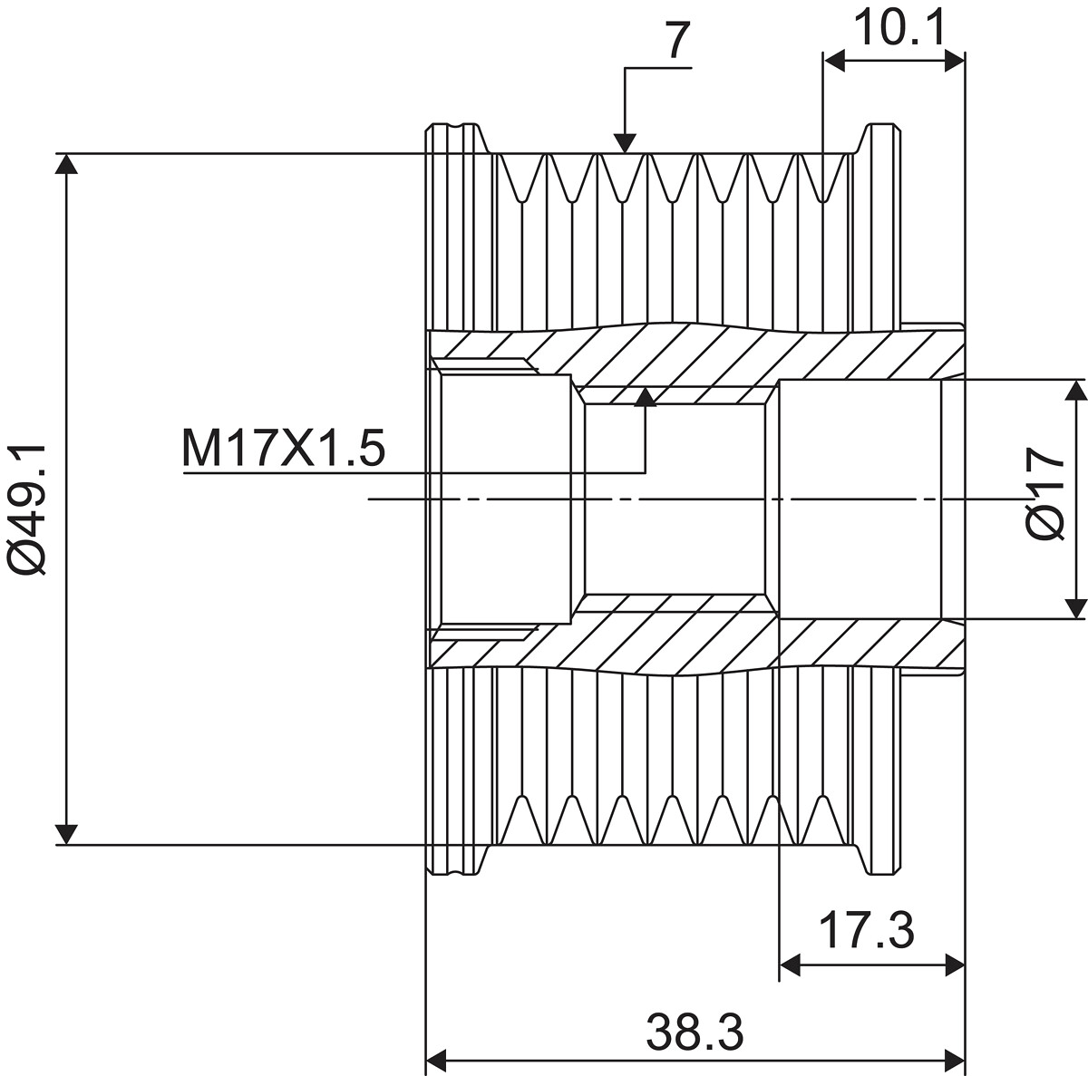 FREE WHEEL PULLEY_588063_03