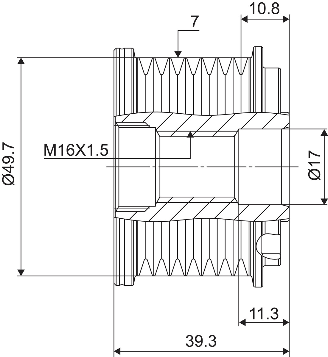 FREE WHEEL PULLEY_588072_03