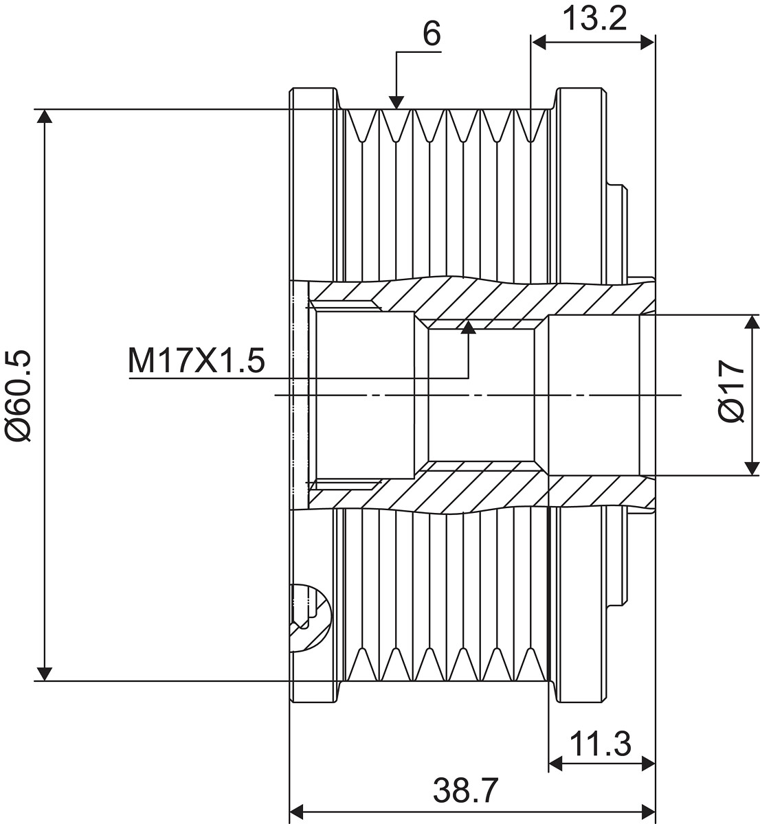 FREE WHEEL PULLEY_588089_03
