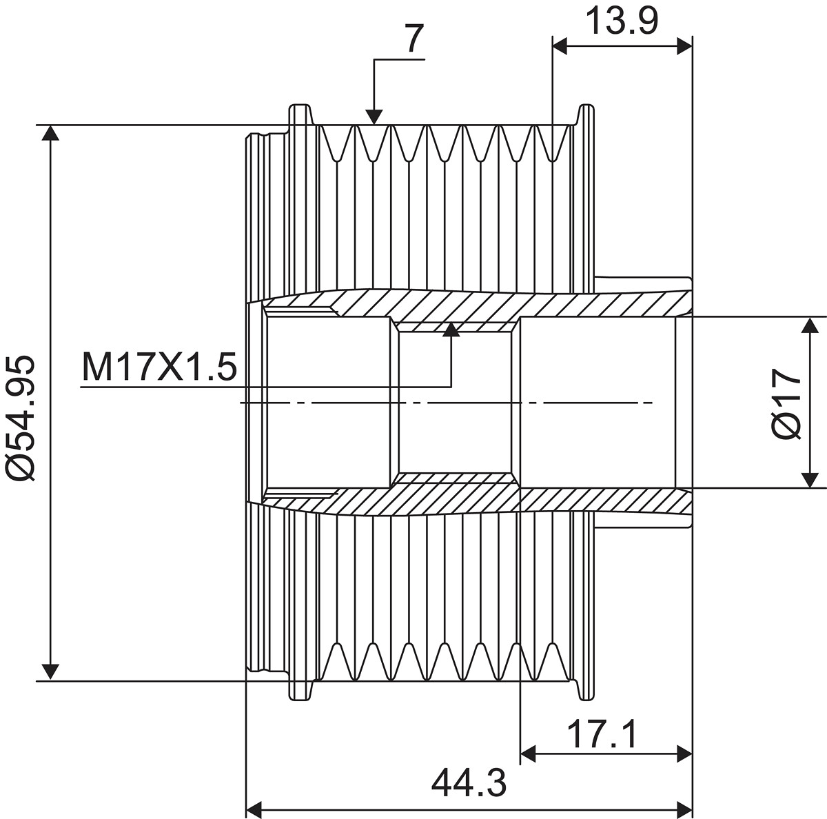 FREE WHEEL PULLEY_588133_03